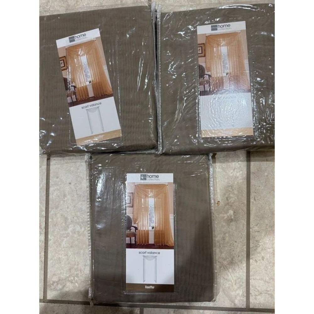 JCPenney Home Sensations curtain panel Lot of 3 Gold NEW